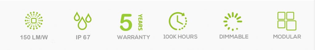 Azure LED Outdoor Floodlight - Sports Lighting - outdoor security lighting - 50W - 960W Key Features